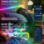 BUNACET 40ft COB RGB+IC LED Strip Lights, Bright Dream Color COB LED Light Strip with RF Remote App Control Music Sync Color Changing for Game Room Bedroom Kitchen Lighting Home Decor（2 Rolls）