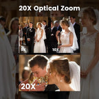 PTZ Camera with 20X Optical Zoom HDMI/USB3.0 Wide View Angle 1080P for Video Conference Meeting Church Live Streaming Education Works with Zoom Webex OBS YouTube Red Dot Design Winner