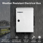 Outdoor Electrical Box, Cold-Rolled Steel Plate, Aluminum Alloy Back Beam, One-Piece Ventilation Design, IP65 Waterproof, Wall/Pole Mounted (19.6" x 15.7" x 7.9)