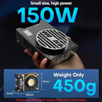 SIRUI Super Bulbs C150X 150W LED Video Light, COB Portable Photography Camera Light Bi-Color 2800K-6500K with Reflector Bluetooth App Brightness Control Continuous Output Lighting (C150X-COMBO-AM)