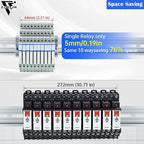ZJWZJH 10Pcs Miniature Electromagnetic Relay 24V Coil DC/AC; Signal for PLC; HF41F/24-ZS 1NO 1NC 6Amp SPDT with Jumper, Separator, 24V Relay Din Rail, UL Listed