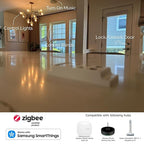 zunzunbee Slate Switch – Zigbee 3.0 Smart Wall Button Remote, Works with SmartThings, 8 Programmable Touch Buttons, Battery Powered, Includes Temperature Sensor