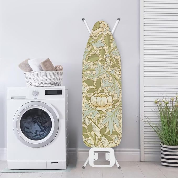 ZCFYGDX William Morris Prints Ironing Board Cover Easy Install St&ard Size with Elastic Edge 3 Bottom Nylon Buckle Straps Breathable Ironing Decor Suitable for Wide Ironing Board House Decor Size-2XL