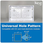 ICC 9” Plastic Structured Wiring Enclosure with Cover, Media Enclosure with CAT6 8-Port PoE++, 1x8 Bridged Telephone RJ31X, & 1x6 Video, Cable Management Box, UL Listed TAA Compliant, ICRESDC9PK