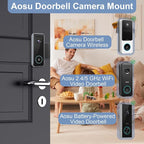 Anti-Theft Video Doorbell Mount Compatible with Aosu, No Drill Doorbell Camera Mount, Adjustable Mounting Bracket Holder Accessories for Apartment Rentals, Enhanced Protection Doorbell Mount Bracket