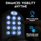 MiLocks TKK-02P Digital Door Knob Handle Lock with Electronic Keypad - Keyless Entry Smart Door Lock with Adjustable Latch Locks, Audible Tones for Interior Front Doors & More, Polished Brass