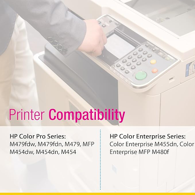 CS Replacement Compatible with HP MFP M480f Toner Cartridge W2020A W2021A W2023A W2022A to use with M479fdw M479 M454dw Enterprise MFP M480f MFP M480f (4-Color Set)