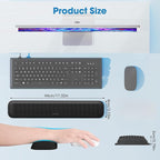 MEKASS Keyboard Wrist Rest, Soft Memory Foam Wrist Support for Keyboard, Keyboard Hand Rest Pad for Wrist Pain Relief, Keyboard Wrist Guard for Long Hours of Work, Gaming, Studying（Classic Black）