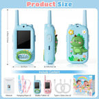Video Walkie Talkies for Kids – Kids Walkie Talkies 2 Pack with Cute Silicone Cover, Voice Changer, 1000FT Range, Fun Indoor Outdoor Toys – Birthday for Boys and Girls Ages 3-10