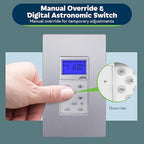 TOPGREENER Digital Astronomic Timer Switch, 7-Day Programmable Sunrise Sunset, Single Pole or 3-Way, Neutral Wire Required, 120VAC, UL Listed, TGT01-H-SV, Silver