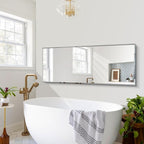 CILIBER Beveled Mirror, 24x60 Large Frameless Beveled Bathroom Mirrors for Wall, Upgraded Shatterproof Rectangle Vanity Mirror with Beveled Edge for Bathroom, Bedroom, Living Room and Entryway