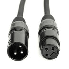 MFL. 6.6 ft Flexible DMX Cable 3 Pin Signal XLR Male to Female Cable Wire for Stage Lighting DJ Lights, 110 Ohms Impedance, Black, 4 Pack