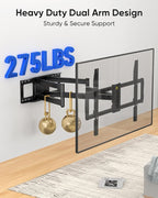 FORGING MOUNT Heavy Duty XXL Full Motion TV Wall Mount for 55-120 inch Extra Large TVs 98" 100",Holds 275 lbs, Max VESA 900x600, 42.9" Extension Long Arm TV Mount Swivel,Tilt,Preassembled,16-24” Studs