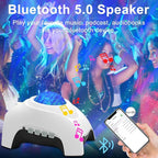 CIMELR Aurora Star Projector with Bluetooth Speaker & White Noise – Northern Lights Galaxy Night Light for Bedroom, Remote Control Ceiling Projector for Kids & Adults, Home Theater Decor (White)