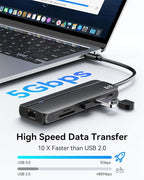 Selore Docking Station for MacBook Pro Air,10 in 1 Dual HDMI Adapter for Mac Pro Air,USB C Hub for MacBook Docking Station Dual Monitor with 2 HDMI,Ethernet,PD,USB C,2 USB A,SD/TF for M1 M2