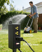 IP66 Outdoor Power Strip Waterproof,Iwister Heavy Duty Surge Protector, 10 FT Extension Cord, All-Weatherproof,6AC, Suitable for Outdoor, Work Room, Patio Gardens, Pool Parties
