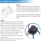 Ceiling Fan Switch ZE-268S6, Ceiling Fan Pull Switch, 4 Wire Fans Accessories Switch Compatible with Hunter Ceiling Fan Lights (Bronze Pull Chain)