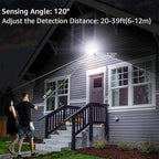Security Lights Outdoor, Flood Lights Hardwired AC Power, Motion Sensor/Dusk to Dawn/ 6Hrs/Eco Dim 4 Working Modes, 280W Equiv. 5000K, Exterior Security Floodlight for Yard/Garage/Patio, 2Pack