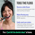 FLAUS Electric Flosser (Oprah's List, Shark Tank) 3 Speeds + 135 Refill Heads Variety Pack (Extra Strong Woven & Gentle Gliding) Water Flosser Alternative, Dentist Tooth Flossers Dental Floss Picks