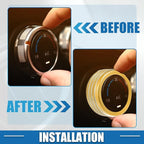 A ABSOPRO Air Conditioner Knobs Decals AC Radio Switch Knob Cover for Dodge Durango 2014-2020 for Jeep Cherokee Grand Cherokee 2014-2021 Gold Tone (Set of 3)