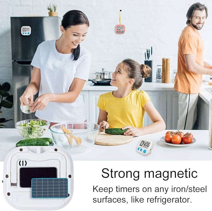Classroom Timers for Teachers Kids Large Magnetic Digital Timer Teacher Supplies 24 Pack-Blue White