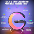 Smart LED Night Light, Wireless Charger, Phone Wireless Charging Dock, Table Bedside Lamp, Sunrise Alarm Clock, Bluetooth Speaker & App Control, Ideal for Bedroom, Home Decor, Birthday, Christmas Gift