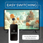 OREI HDMI Switcher with 4K@120Hz 4:4:4 / 8K@60Hz 4:2:0 - HDR10+, VRR, ALLM, QFT, CEC - 48Gbps Bandwidth - HDMI Switch with Remote – Perfect for Gaming with PS5/Xbox/PC