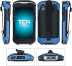IYOUBOL Protective Cover Bumper Case Rugged Boot with Hand Strap for Zebra TC51 TC510K TC52 TC56 TC57 (Blue)