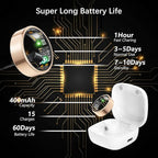 Smart Health Ring for Women Men, Fitness Tracker Ring with Heart Rate, Blood Oxygen, Sleep Tracker, Step Tracker, No Subscription Fee, IP68 Waterproof Smart Ring for iphone & Android (Rose Gold, 14#)