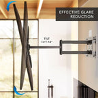 Mount-It! Long Arm Full Motion TV Wall Mount, Extra Long 42.5-Inch Extension, Heavy-Duty Dual Arm Articulating Mount for 43–100 Inch TVs, Swivel Tilt Corner Compatible, Max VESA 800x600, 132 lbs