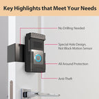 Heart of Tafiti Anti-Theft Video Doorbell Mount, Compatible with Ring Doorbell 1/2/3/3Plus/4/2020/2023/Blink 2021, Adjustable No-Drill Mounting Bracket Wedge Adapter Holder Accessories