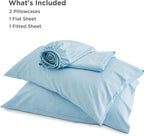 Bedsure Queen Sheet Set, Rayon Derived from Bamboo, Cooling Sheets, Breathable & Soft, Deep Pocket Up to 16 Inches, Hotel Luxury Silky Bedding for Hot Sleepers, Aqua