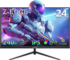 Z-Edge 24 inch 240Hz 165Hz Gaming Monitor, FHD 1080p, MPRT 1ms, IPS Monitor Gaming, 350nits, 16.7M Colors, 99% sRGB, UG24PJ Frameless Bezel, DP x1, HDMI x1(Black)
