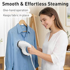 STEAVOX Vacuum Steamer for Clothes – Handheld Clothes Steamer with 2800Pa Suction & 25s Heat-Up – No-Drip Garment Steamers – Suction Steam Iron Alternative – Compact Steam Travel Iron with Base & Bag
