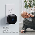 Caregiver Pager, Wireless Call Button for Seniors/Elderly at Home, 1 SOS Button + 1 Receiver Medical Life Alert System, Emergency Panic Call Bell, Help Alarm for Nurse Calling & Patient Assistance
