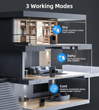 2500 Sq.Ft Dehumidifiers for Home with Drain Hose Max 34 Pints, VEAGASO Dehumidifier for Basement, Bathroom, Bedroom, Three Modes, Intelligent Humidity Control, Dry Clothes, 24HR Timer (BLACK)