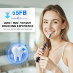 ZUAMEGU Sonic Electric Toothbrush for Adults - Deep Cleaning Teeth Whitening6 Replacement Brush Heads100-Day Battery5 Modes w/SensitiveIPX7 Waterproof (Color Options)