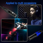 LanSenSu XLR Female to 2 XLR Male Patch Y Cable - 10ft Balanced Microphone Splitter Cord Audio Adaptor (1Pack)