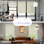 SmartWings Motorized Cellular Shades, Honeycomb Blinds Compatible with Zigbee/Alexa/Z-Wave/Homekit, Wireless Remote Control for Smart Home and Office in Customized Size,70% Blackout White
