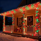 HOME LIGHTING 66ft Christmas Decorative Mini Lights, 200 LED Green Wire Fairy Starry String Lights Plug in, 8 Lighting Modes, for Indoor Outdoor Xmas Tree Wedding Party Decoration (Red & Green)