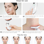 Cocobeen Face Neck Tool for Skin Care, Electric Neck Face Lifting Device for Wrinkle Removal (White)