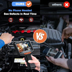 Endoscope Camera with Light: 4.3" Inspection Borescope Camera for Sewer - 16.4ft Waterproof Industrial Endoscope - Flexible Snake Bore Scope for Plumbing Automotive