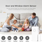 Clouree Security Window and Door Alarm Sensor, Wireless Sensor Door Window Burglar Alarm Door Chimes When Door Opens 5-Level Volume Control Wireless Easy Installation for Home, Garage