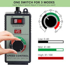 Cdmall AC Motor Speed Controller 120V 15A Max - Variable-Speed Controller & Fan Speed Control with Overload Protection and LED Display for Hydroponics Inline Duct Exhaust Ceiling Fans