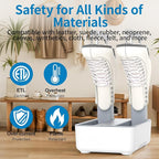 LAVIEAIR Boot Dryer Shoe Dryer for Work Boots Sneakers and Gloves, Temperature-selectable Boot Warmer with Heat, Timer, Fan and Retractable Hoses