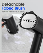 Handheld Steamer for Clothes, 1200W Foldable Travel Steamer, 20 Sec Preheat Garments Wrinkle Remover, 120V Portable Hand Iron with 150ml Water Tank, Clothes Steamer for Home Travel-Black