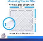 Filter King 39x56.5x1 Air Filter | 4-PACK | MERV 8 HVAC Pleated A/C Furnace Filters | MADE IN USA | Actual Size: 39 x 56.5 x .75"