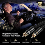 TODN Hi-end RCA Cables for Audiophile with Silver-Plated-OCC-Core and Dual Shielded RCA to RCA Stereo Car Audio Cable (4.9 ft/1.5 m, 1 Pair)