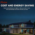 AIDA Single Pole Motion Sensor Light Switch w/Neutral Wire - 120° PIR Infrared Activation - CFL/LED/MLV/INC/HAL/Fan Compatible - UL Certified - 1 Pack,Matte White