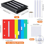 981 Pcs Communication Book Set, Small Tools for Visual Schedule Picture Cards Include 3 Ring Binder 20 Dividers 960 Hook Loop Strips Dots for Kids Autism ADHD Language Learning